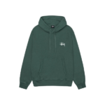 Stussy Merch Logo Hætte Basic Grøn Hoodie