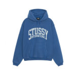 Stussy Merch Logo Hætte International Blå Hoodie