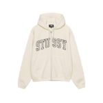 Stussy Merch Logo Hætte Disposition Fløde Hoodie