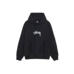 Stussy Merch Big Logo Hætte Sort Hoodie